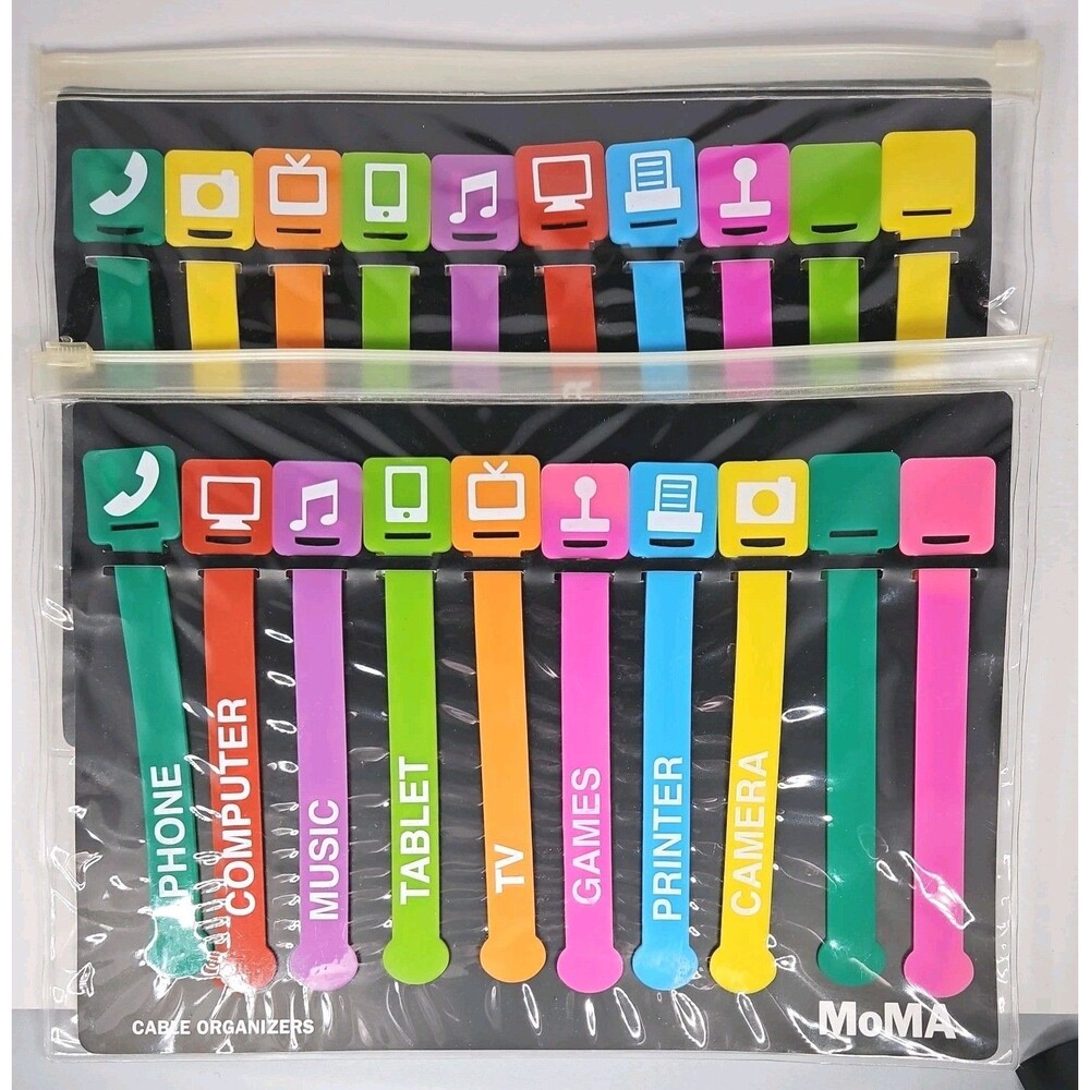 Cable Cord Electronics Organizers, Lot of 2 From Museum Of Modern Art MOMA